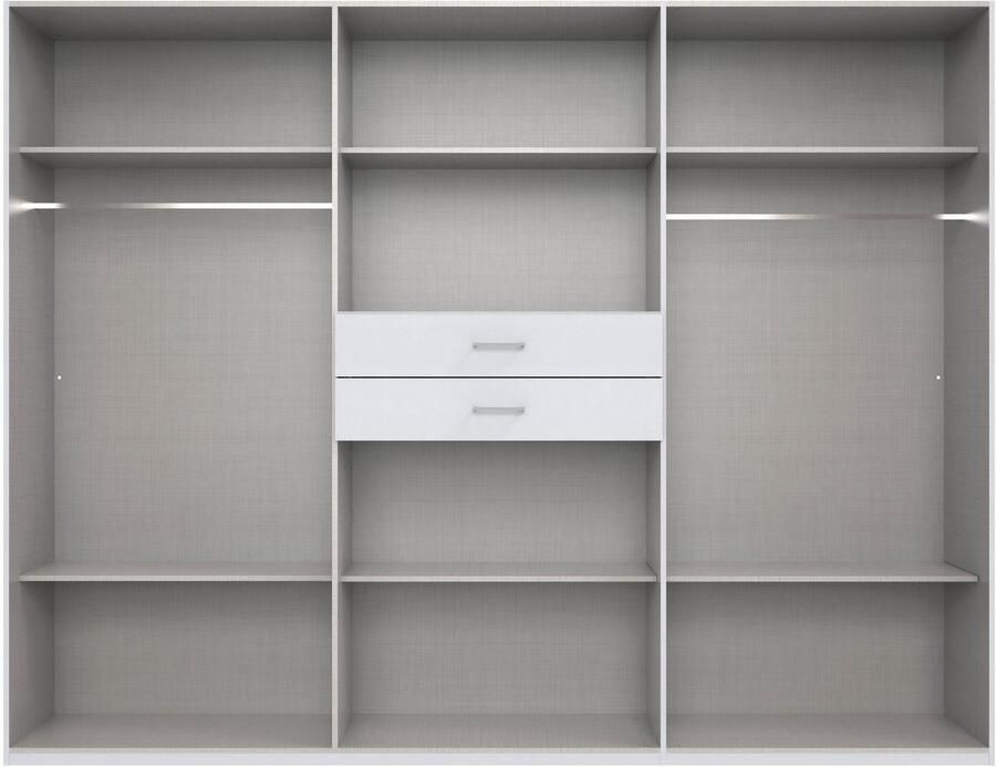 Wimex Kledingkast Diver draaideurkast met spiegel 180 225 of 270cm breed Bestseller slaapkamerkast optioneel met 3 binneninrichtingen - Foto 7