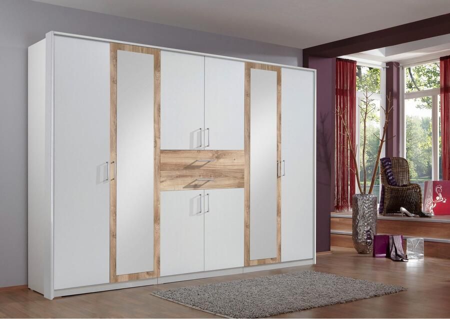 Wimex Kledingkast Diver draaideurkast met spiegel 180 225 of 270cm breed Bestseller slaapkamerkast optioneel met 3 binneninrichtingen - Foto 8