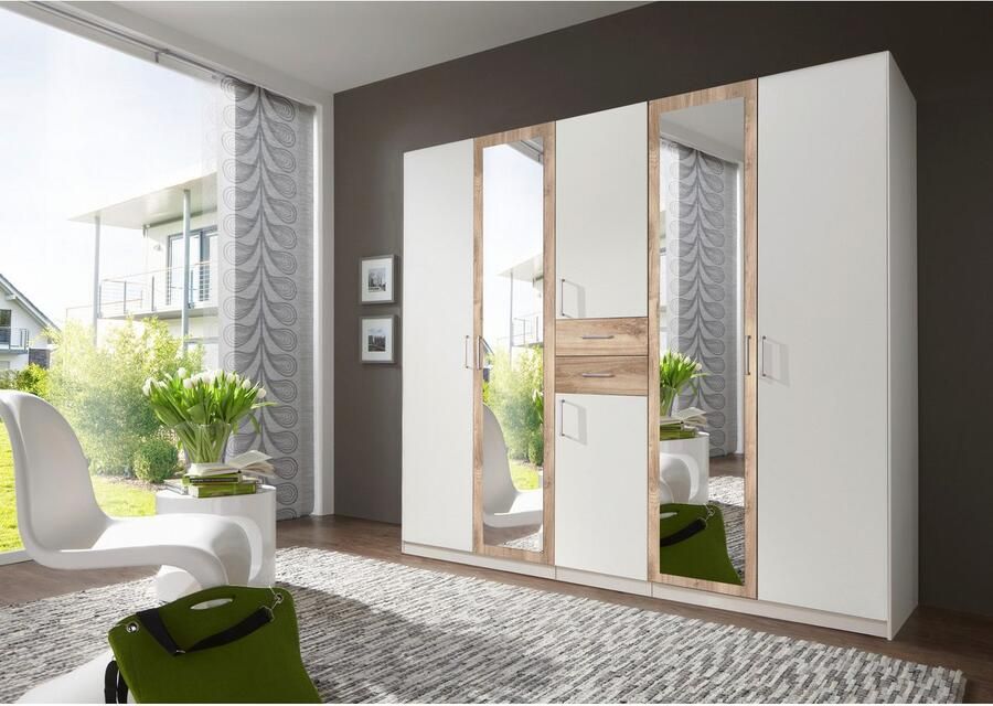 Wimex Kledingkast Diver draaideurkast met spiegel 180 225 of 270cm breed Bestseller slaapkamerkast optioneel met 3 binneninrichtingen - Foto 8