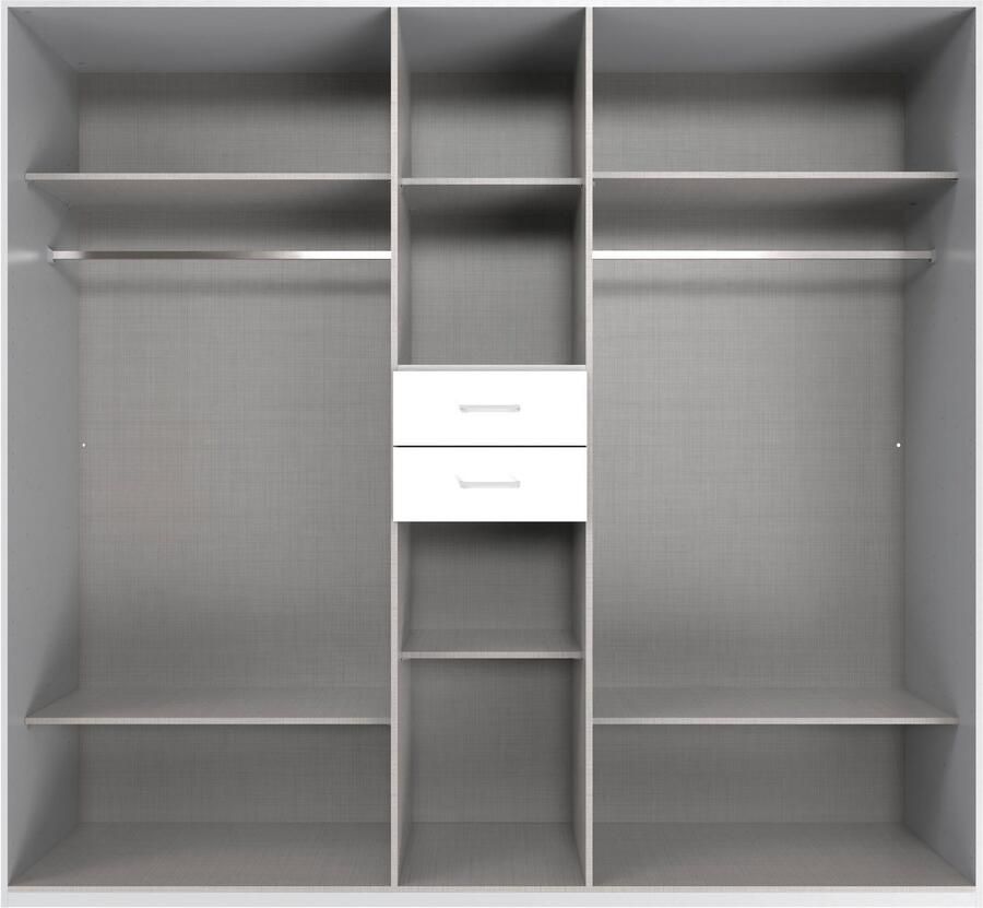 Wimex Kledingkast Diver draaideurkast met spiegel 180 225 of 270cm breed Bestseller slaapkamerkast optioneel met 3 binneninrichtingen - Foto 6