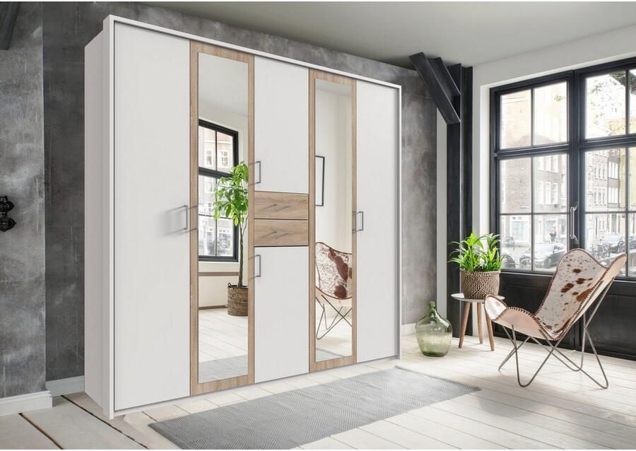 Wimex Kledingkast Diver draaideurkast met spiegel 180 225 of 270cm breed Bestseller slaapkamerkast optioneel met 3 binneninrichtingen - Foto 8