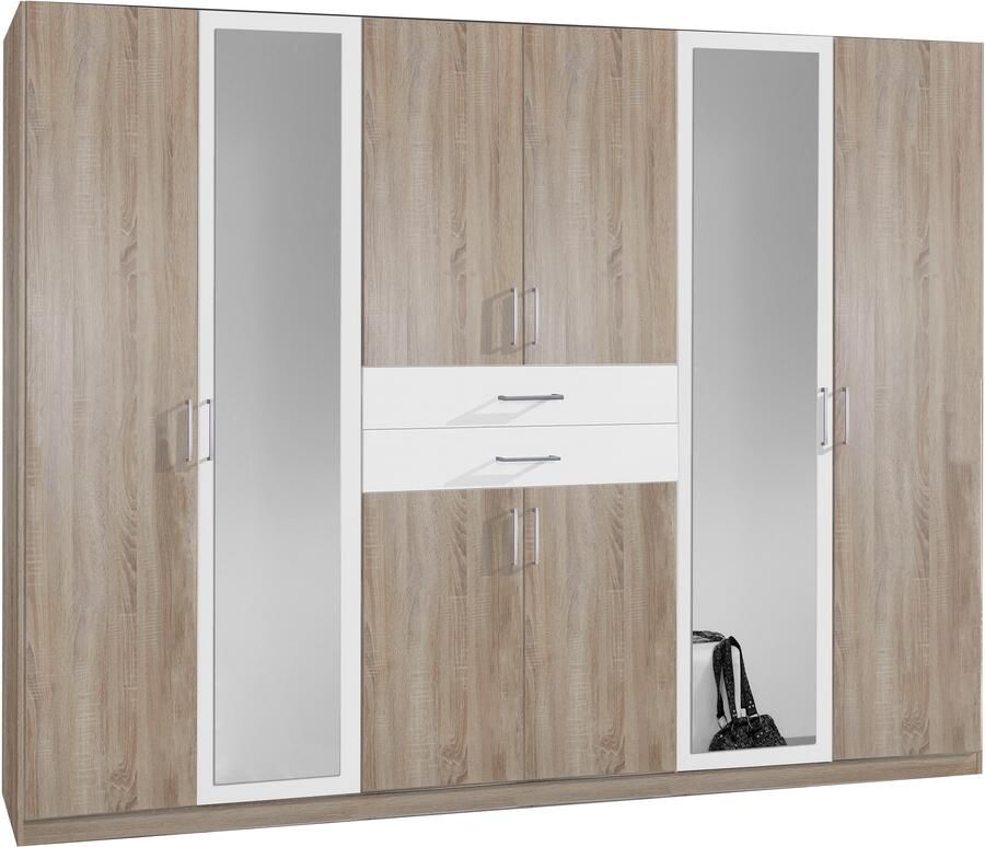 Wimex Kledingkast Diver draaideurkast met spiegel 180 225 of 270cm breed Bestseller slaapkamerkast optioneel met 3 binneninrichtingen - Foto 15