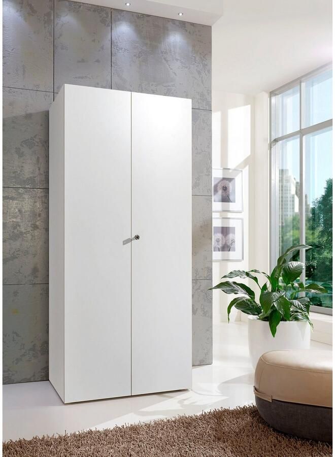 Wimex multiroom concept kledingkast met slot wit houtmateriaal 40x80x185 cm - Foto 2