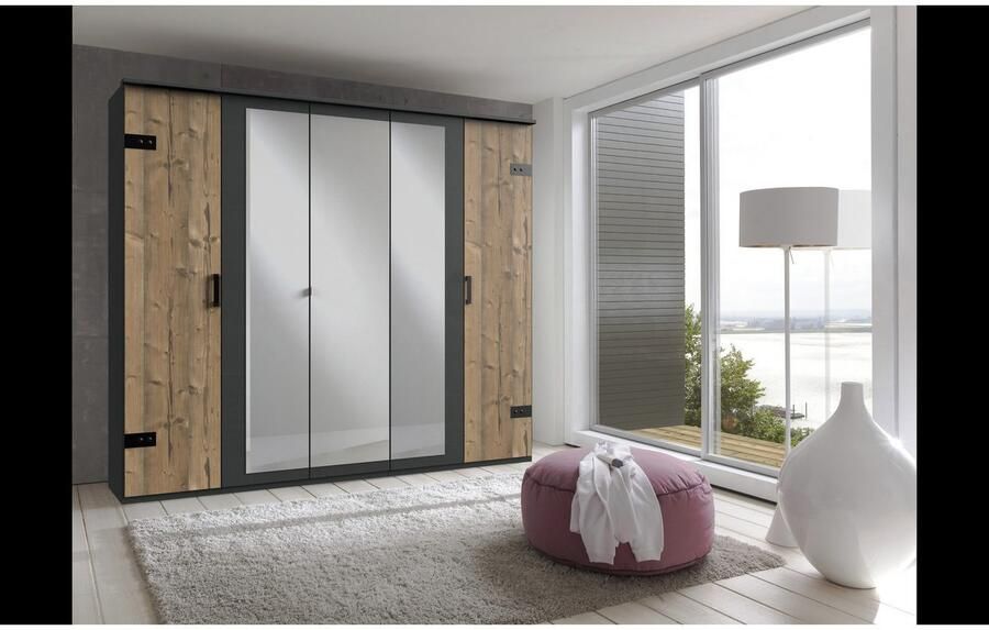 Wimex Kledingkast Stockholm rustieke uitstraling in industrieel ontwerp Made in Germany - Foto 10