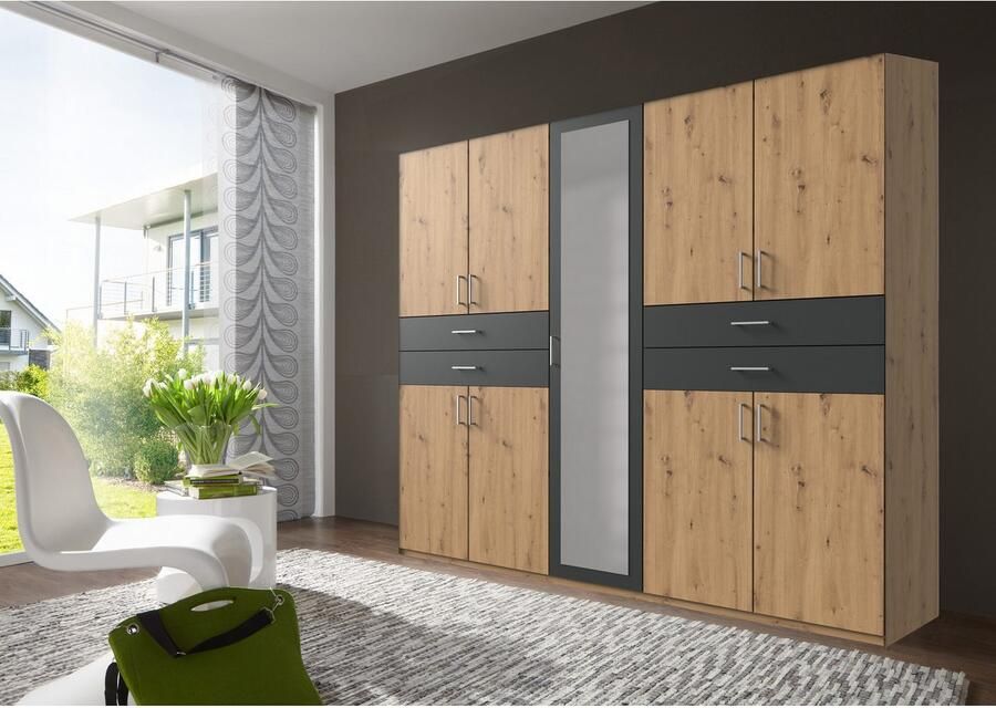 Wimex Kledingkast Taiga kledingkast met spiegel OTTOs Choice besteller met lades op comfortabele hoogte garderobe slaapkamerkast - Foto 5
