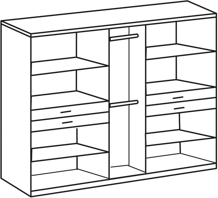 Wimex Kledingkast Taiga kledingkast met spiegel OTTOs Choice besteller met lades op comfortabele hoogte garderobe slaapkamerkast - Foto 3