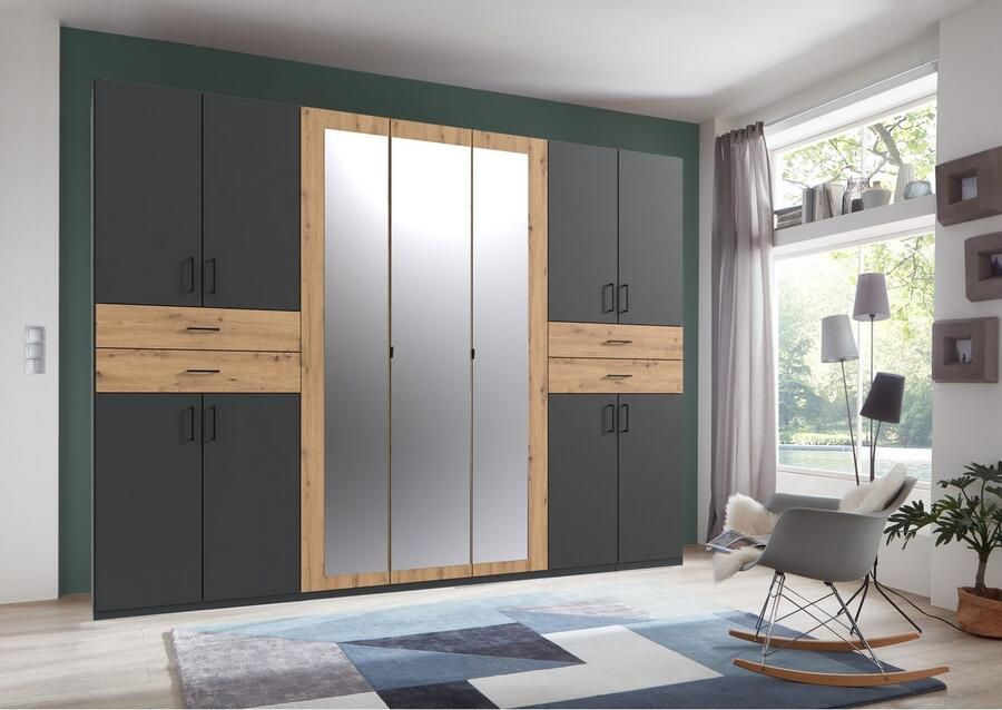 Wimex Kledingkast Taiga kledingkast met spiegel OTTOs Choice besteller met lades op comfortabele hoogte garderobe slaapkamerkast - Foto 8