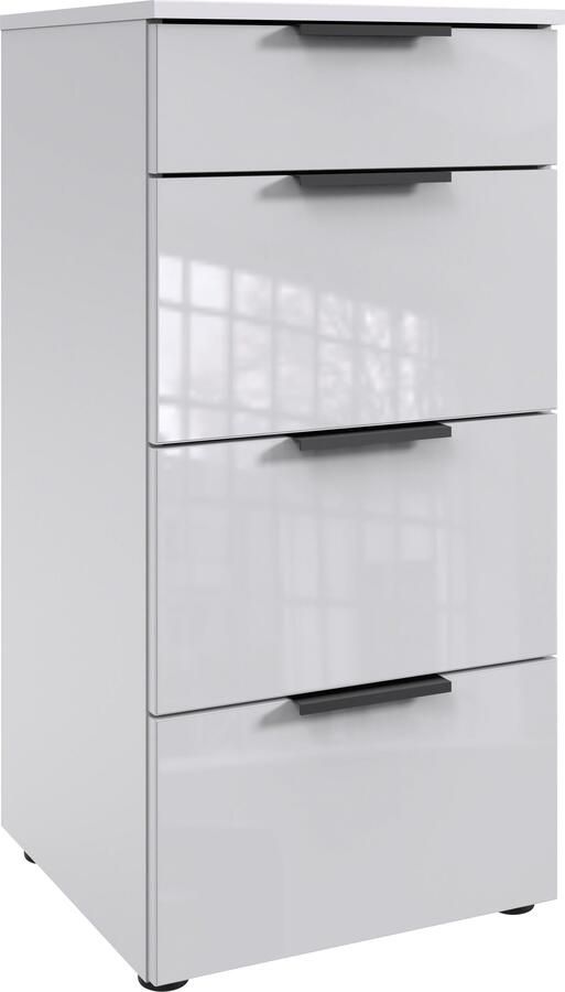 Wimex Ladekast Level36 black C by fresh to go met glazen elementen aan de voorkant soft-close functie 41 cm breed - Foto 5