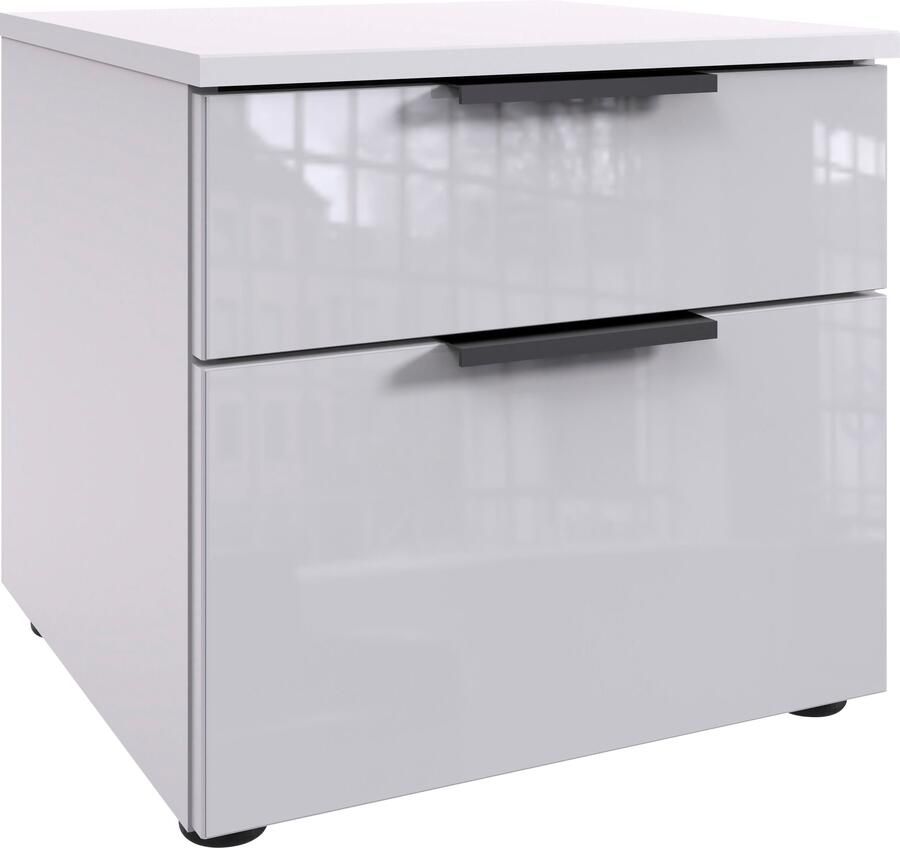 Wimex Nachtkastje Level36 black C by fresh to go Nachtkastje met glazen elementen aan de voorkant soft-close functie - Foto 5