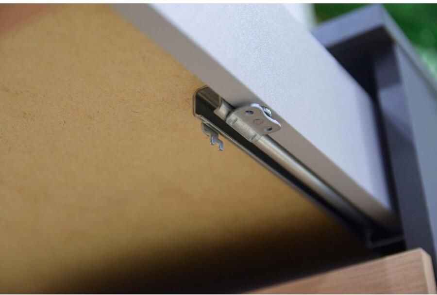 Wimex Nachtkastje Level36 black C met glazen elementen aan de voorkant soft-close functie 41 cm breed - Foto 2