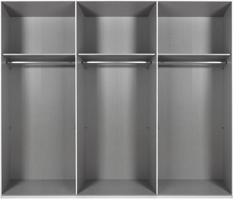 Wimex Schuifdeurkast Easy Plus kledingkast Made in Germany met glazen inzet rookglas vele breedtes beschikbaar zwarte handgrepen - Foto 6