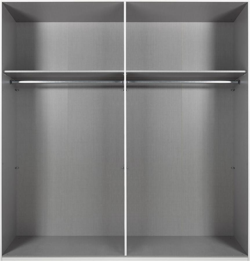 Wimex Schuifdeurkast Easy Plus kledingkast Made in Germany met glazen inzet rookglas vele breedtes beschikbaar zwarte handgrepen - Foto 5