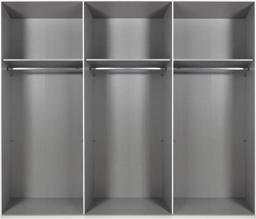 Wimex Schuifdeurkast Easy Plus kledingkast Made in Germany met glazen inzet rookglas vele breedtes beschikbaar zwarte handgrepen - Foto 6