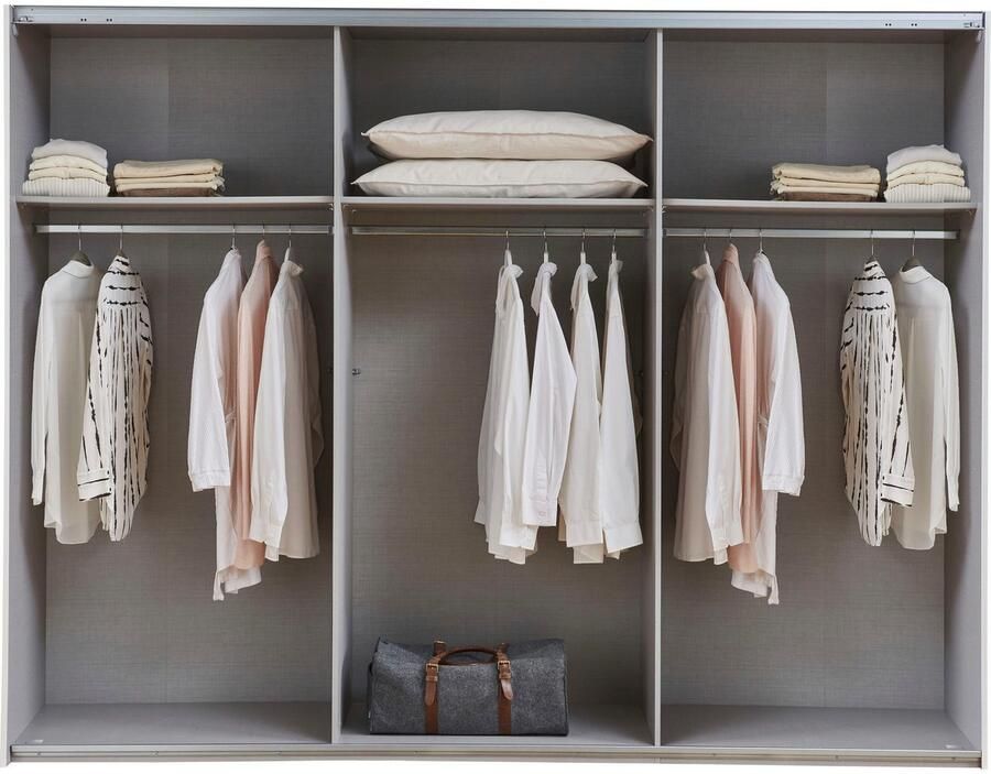 Wimex Schuifdeurkast Jork kledingkast met spiegel zwarte metalen handgrepen Kast in verschillende maten en binneninrichtingsvarianten - Foto 6