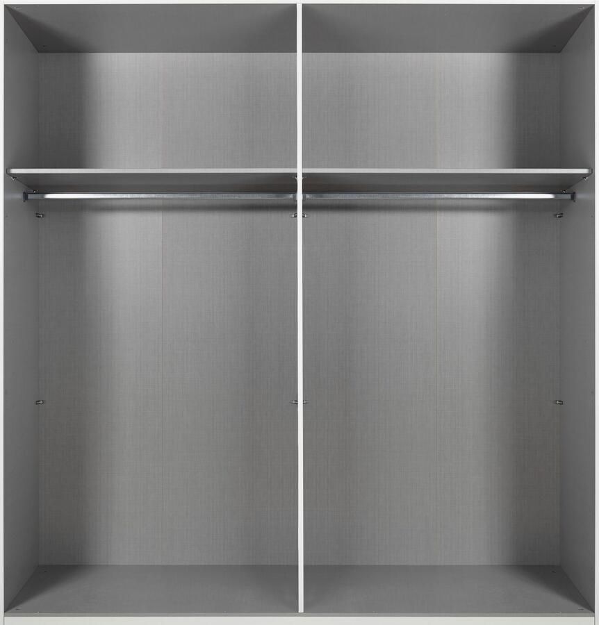 Wimex Schuifdeurkast Jork kledingkast met spiegel zwarte metalen handgrepen Kast in verschillende maten en binneninrichtingsvarianten - Foto 5