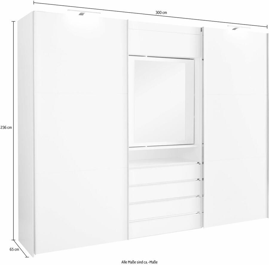 Wimex Schuifdeurkast Magic by fresh to go met draaibare spiegeldeur - Foto 2