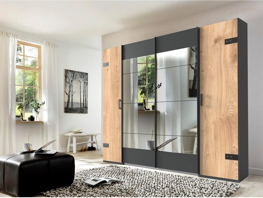 Wimex Schuifdeurkast Stockholm slaapkamerkast met industriële look rustieke uitstraling - Foto 7