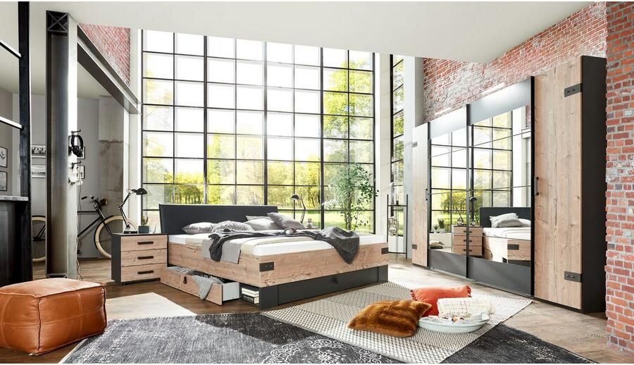 Wimex Schuifdeurkast Stockholm slaapkamerkast met industriële look rustieke uitstraling - Foto 11