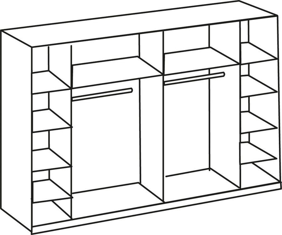 Wimex Schuifdeurkast Stockholm slaapkamerkast met industriële look rustieke uitstraling - Foto 6