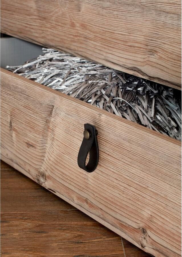 Wimex Slaapkamerserie Stockholm rustieke look in industrieel ontwerp 6-delig kledingkast met spiegel bed inclusief lades (set) - Foto 9