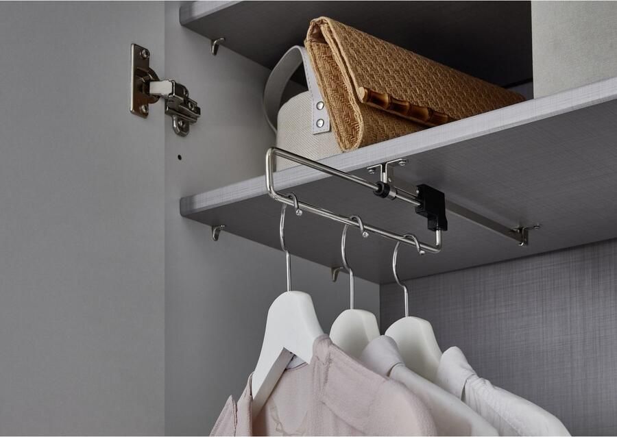Wimex Waskast Easy Plus kledingkast garderobe 2 lades 81 of 130 cm breed in verschillende kleuren moderne look met zwarte metalen handgrepen - Foto 4