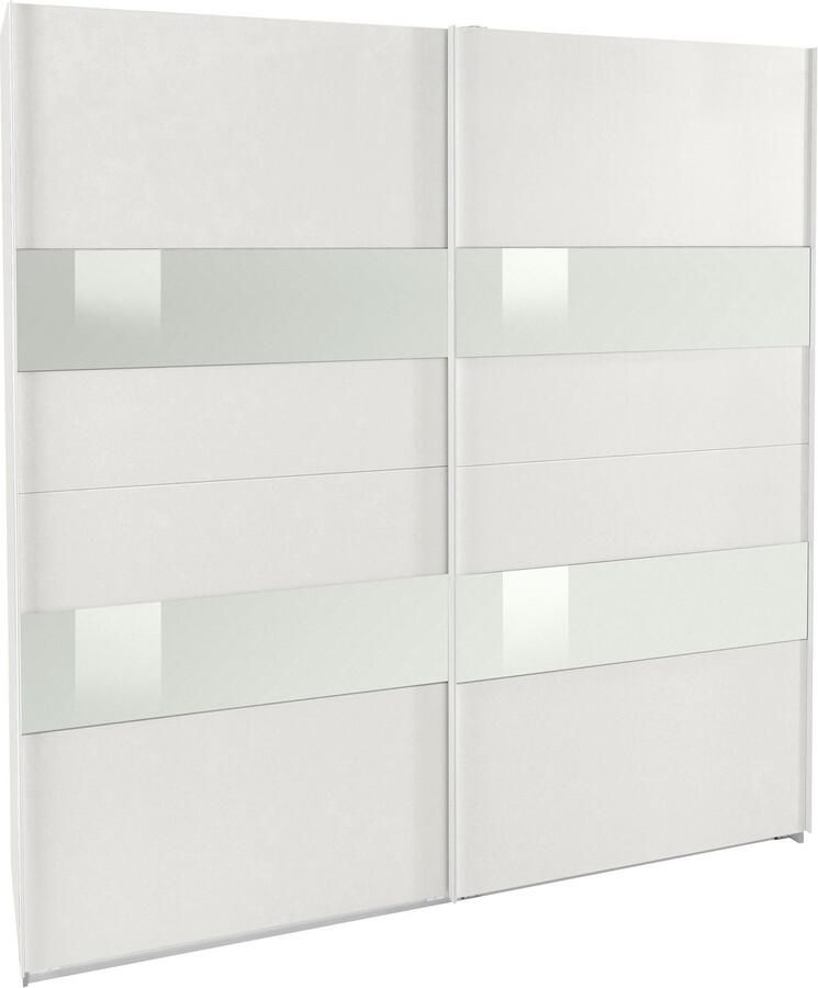 Woonexpress Kledingkast Mierlo Hout Wit 225x236x65 cm (BxHxD) Schuifdeuren Hang-legkast Met 4 Legplanken en 2 Roedes - Foto 13
