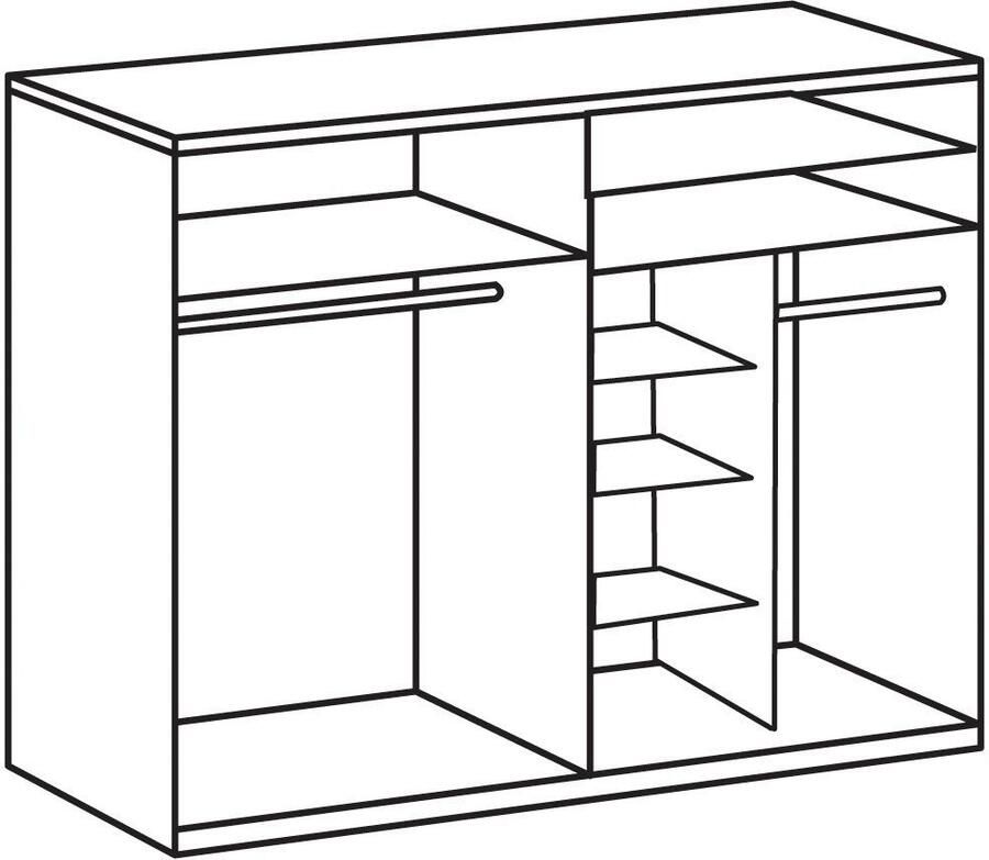 Wimex Zweefdeurkast Bern schuifdeurkast TOPSELLER Kast met extra indeling kapstok - Foto 6
