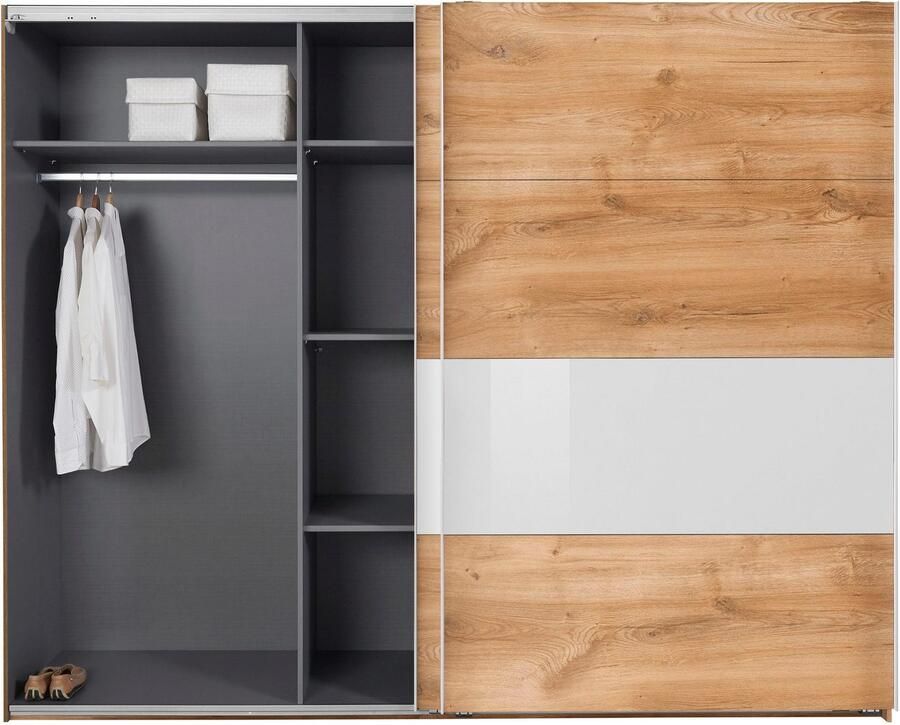 Wimex Zweefdeurkast Bramfeld TOPSELLER Kledingkast met glaselementen en extra planken - Foto 10