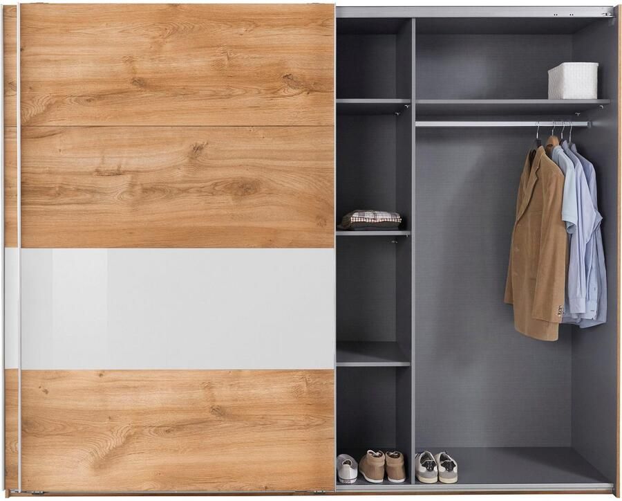 Wimex Zweefdeurkast Bramfeld TOPSELLER Kledingkast met glaselementen en extra planken - Foto 11