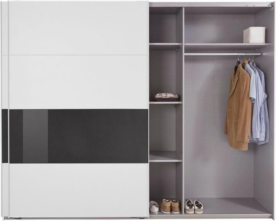 Wimex Zweefdeurkast Bramfeld TOPSELLER Kledingkast met glaselementen en extra planken - Foto 10