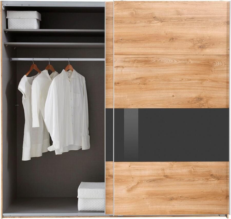 Wimex Zweefdeurkast Bramfeld TOPSELLER Kledingkast met glaselementen en extra planken - Foto 7