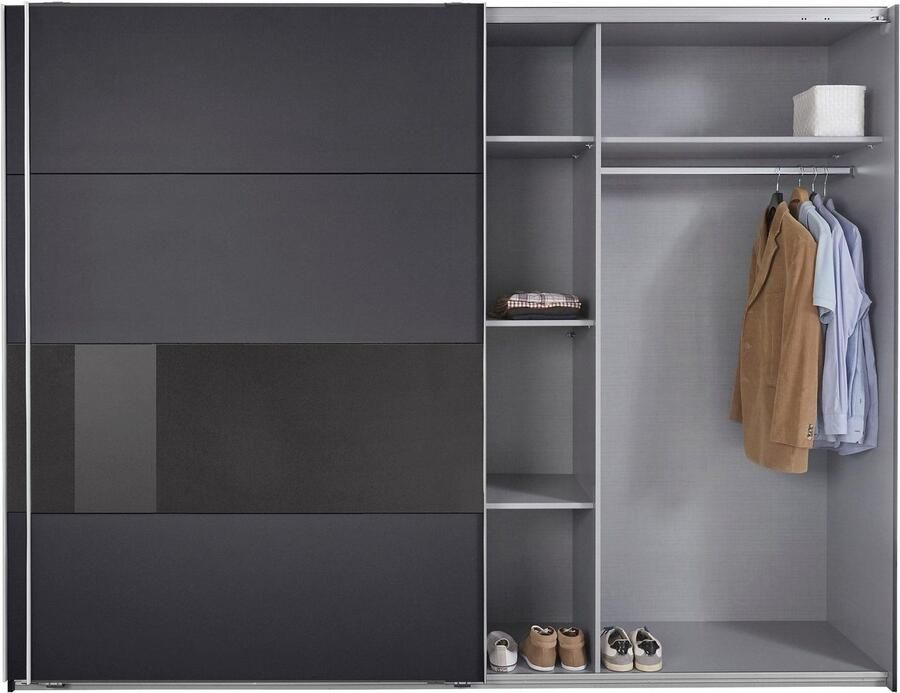 Wimex Zweefdeurkast Bramfeld TOPSELLER Kledingkast met glaselementen en extra planken - Foto 11