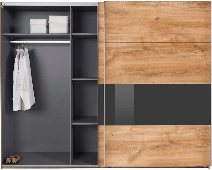 Wimex Zweefdeurkast Bramfeld TOPSELLER Kledingkast met glaselementen en extra planken - Foto 10