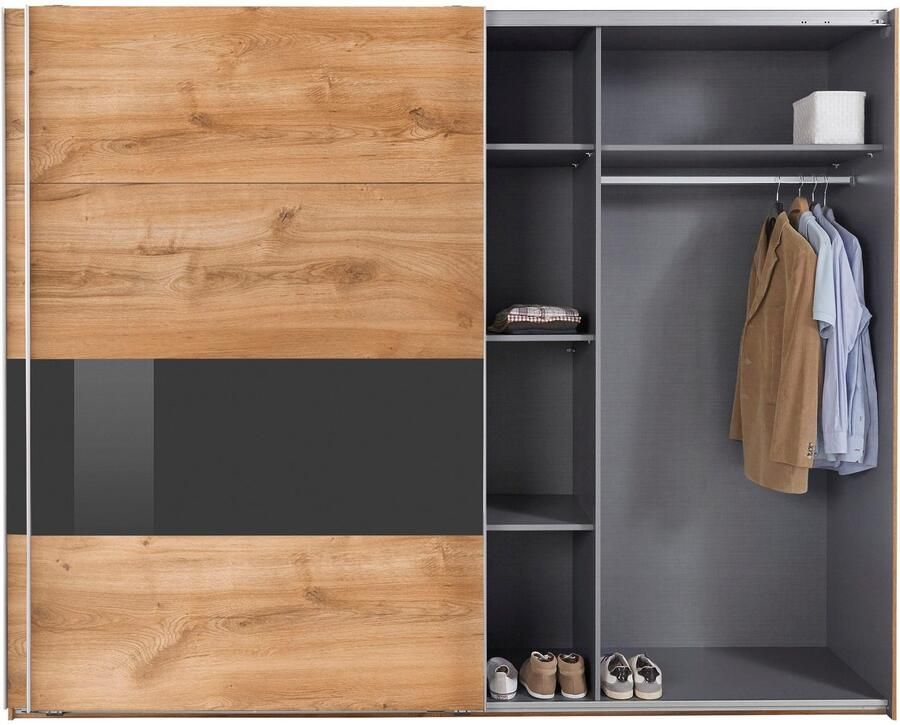 Wimex Zweefdeurkast Bramfeld TOPSELLER Kledingkast met glaselementen en extra planken - Foto 9