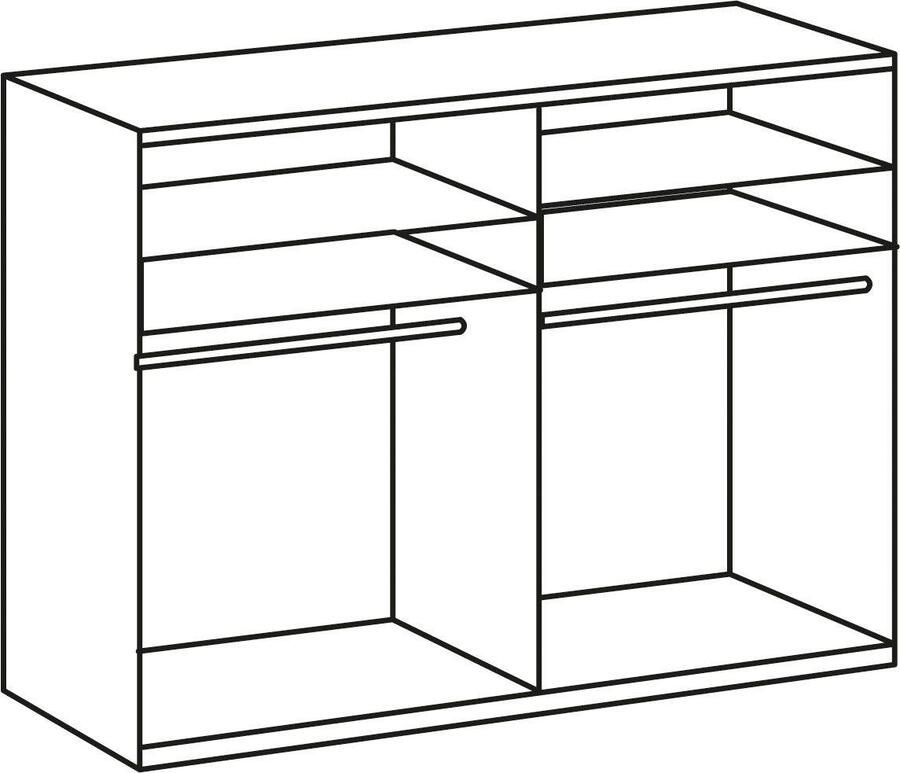Wimex Zweefdeurkast Bramfeld TOPSELLER Kledingkast met glaselementen en extra planken - Foto 10