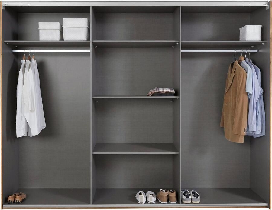 Wimex Zweefdeurkast Bramfeld TOPSELLER Kledingkast met glaselementen en extra planken - Foto 9