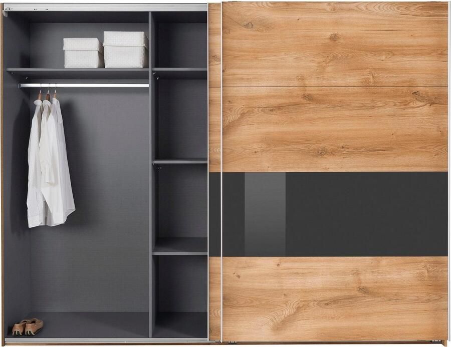 Wimex Zweefdeurkast Bramfeld TOPSELLER Kledingkast met glaselementen en extra planken - Foto 10