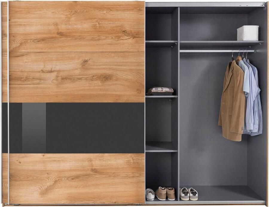 Wimex Zweefdeurkast Bramfeld TOPSELLER Kledingkast met glaselementen en extra planken - Foto 11