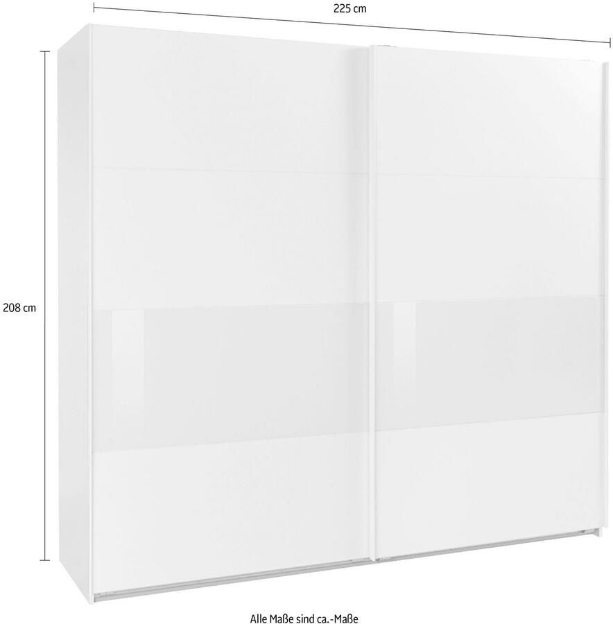 Wimex Zweefdeurkast Bramfeld TOPSELLER Kledingkast met glaselementen en extra planken - Foto 5