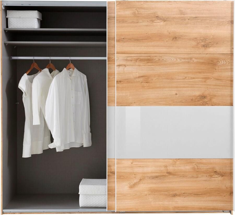 Wimex Zweefdeurkast Bramfeld TOPSELLER Kledingkast met glaselementen en extra planken - Foto 9