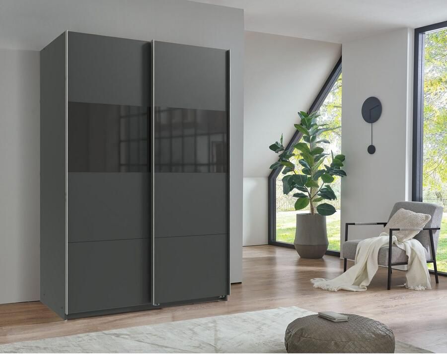 Wimex Zweefdeurkast Bramfeld TOPSELLER Kledingkast met glaselementen en extra planken - Foto 4