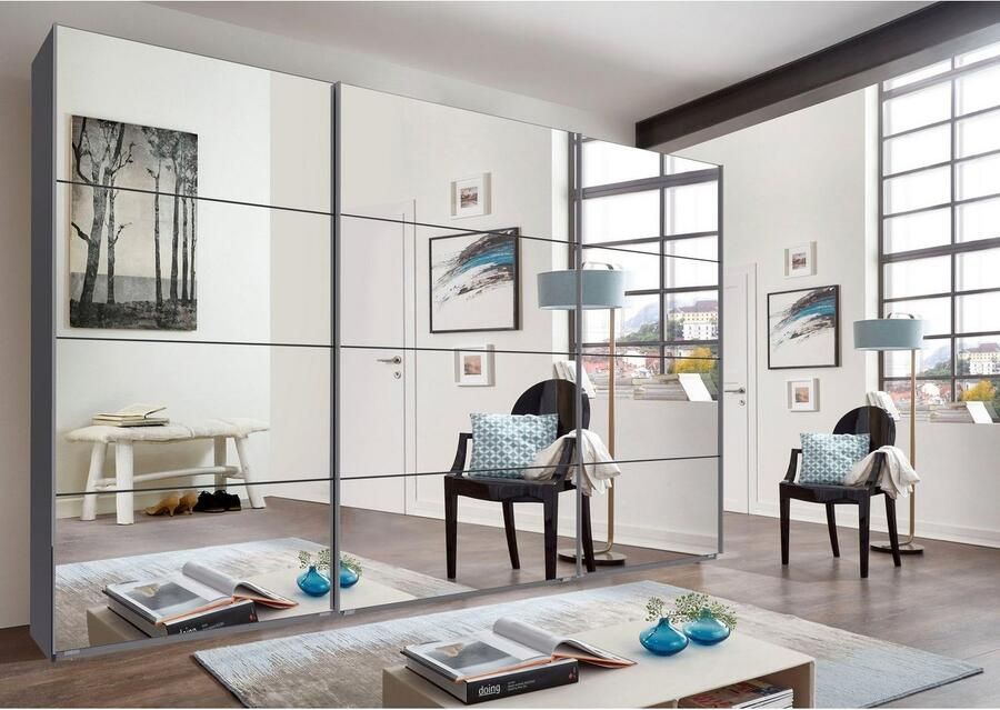 Wimex Zweefdeurkast Engeland 3-deurs met volledig gespiegelde voorkant van de kast in verschillende breedtematen - Foto 7