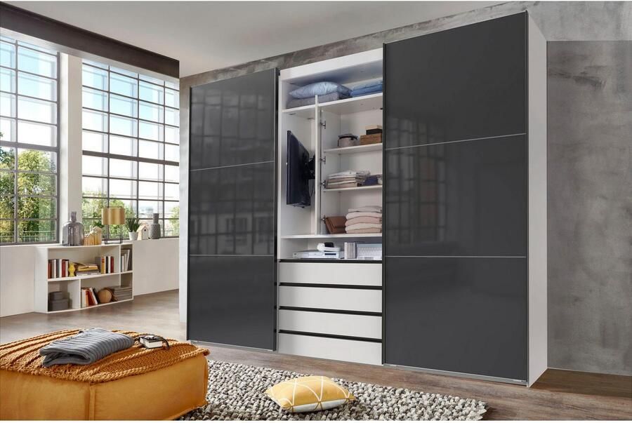 Wimex Zweefdeurkast Magic by fresh to go mooie extra: met draaibaar tv-element fronten van glas - Foto 3