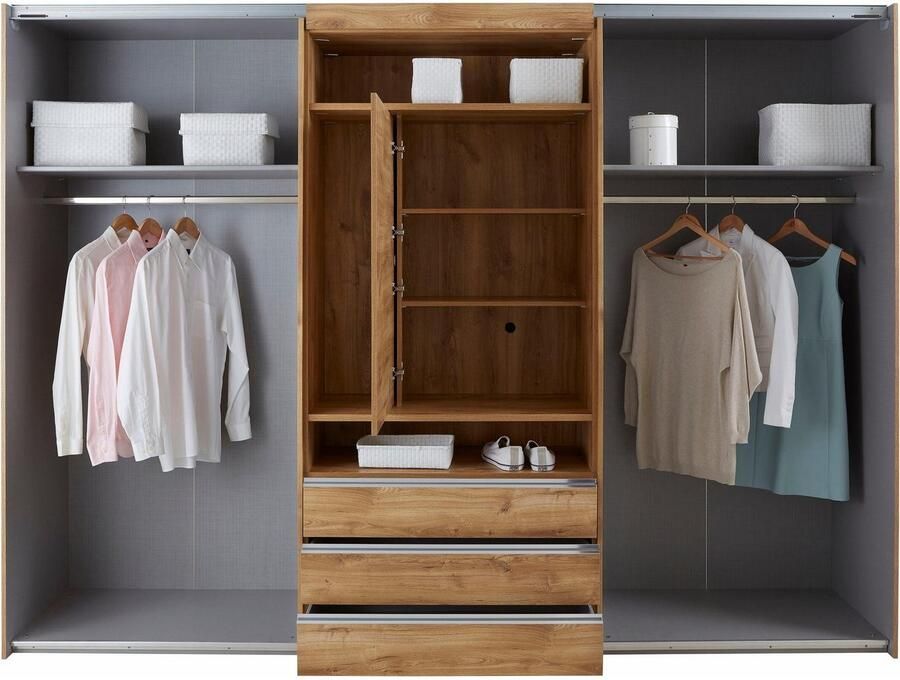 Wimex Zweefdeurkast Magic by fresh to go mooie extra: met draaibaar tv-element midden met laden - Foto 2