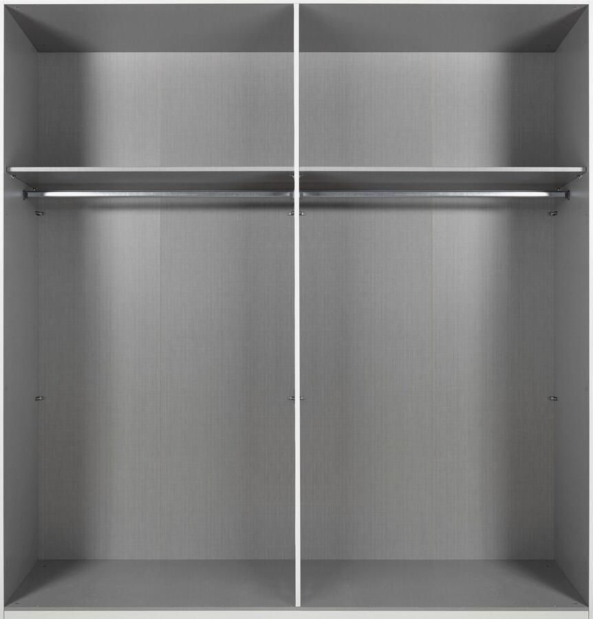 Wimex Zweefdeurkast Malaga 3-deurs kledingkast met akoestische panelen look en spiegel - Foto 5