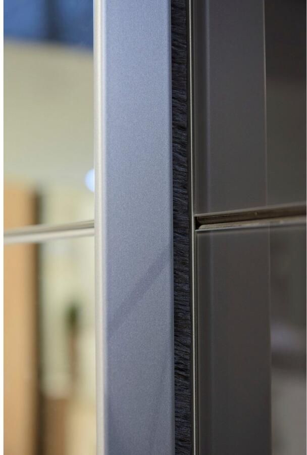 Wimex Zweefdeurkast Malaga 3-deurs kledingkast met akoestische panelen look en spiegel - Foto 9