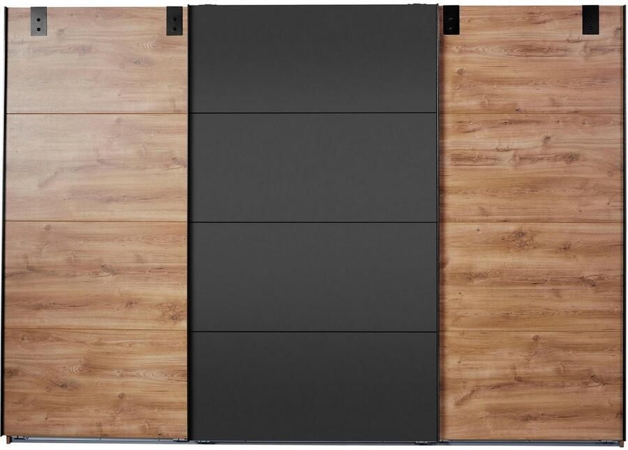 Wimex Zweefdeurkast Malmö kledingkast optioneel met of zonder spiegel Kledingkast in industriële stijl 225 of 270 cm breed - Foto 8