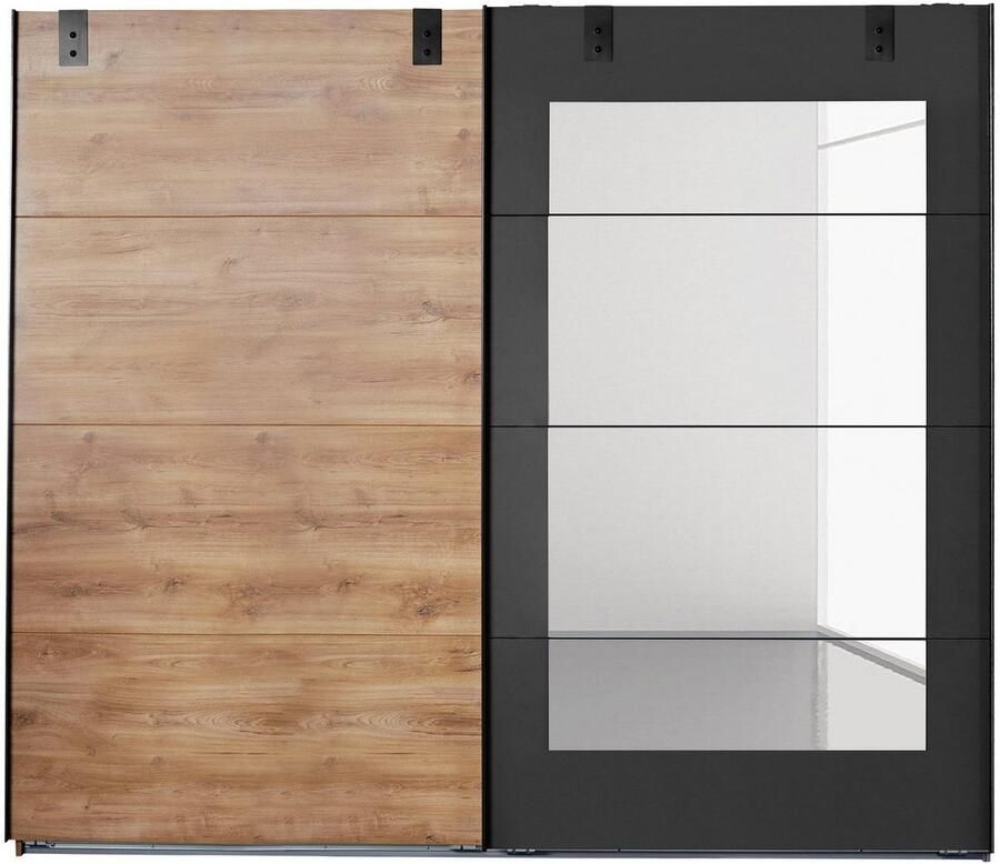 Wimex Zweefdeurkast Malmö kledingkast optioneel met of zonder spiegel Kledingkast in industriële stijl 225 of 270 cm breed - Foto 10