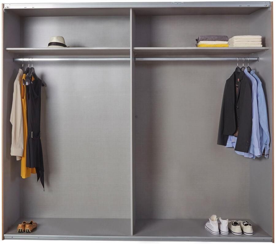 Wimex Zweefdeurkast Malmö kledingkast optioneel met of zonder spiegel Kledingkast in industriële stijl 225 of 270 cm breed - Foto 7