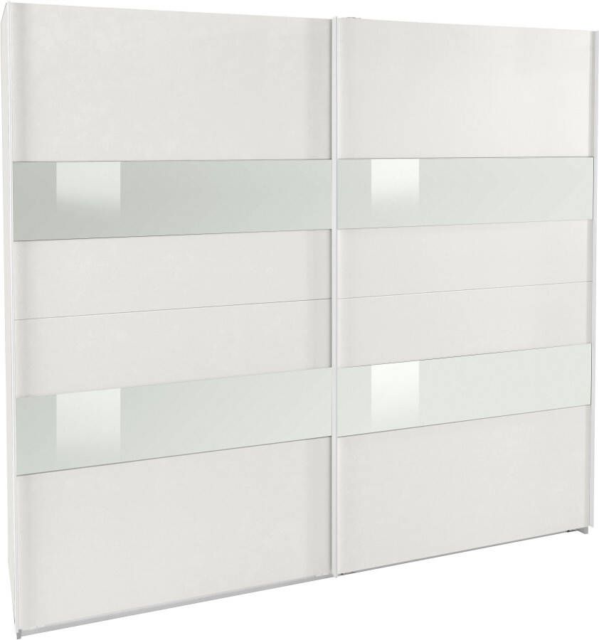 Woonexpress Kledingkast Mierlo Hout Wit 225x208x65 cm (BxHxD) Schuifdeuren Hang-legkast Met 4 Legplanken en 2 Roedes - Foto 2